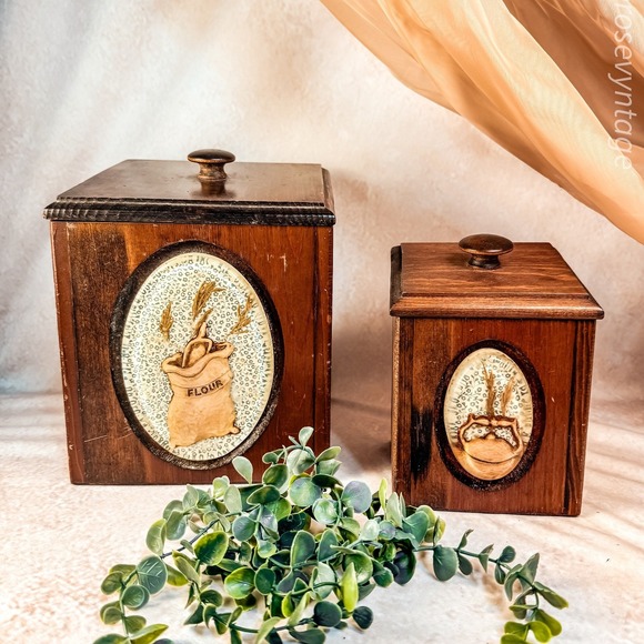 Other - Wooden Kitchen Canister Set
